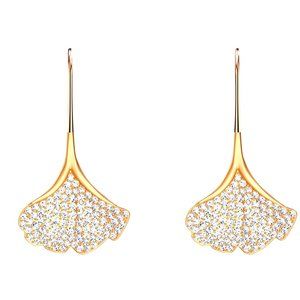 SWAROVSKI STUNNING GINKO PIERCED EARRINGS! 5518176